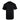 Back view of a plain black T-shirt.