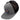 Side of a gray snapback hat with a black mesh back and colorful graphic patch.