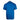 Back view of a solid blue T-shirt.